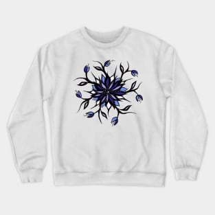 Weird Kaleidoscope Flower Mandala With Teeth Crewneck Sweatshirt